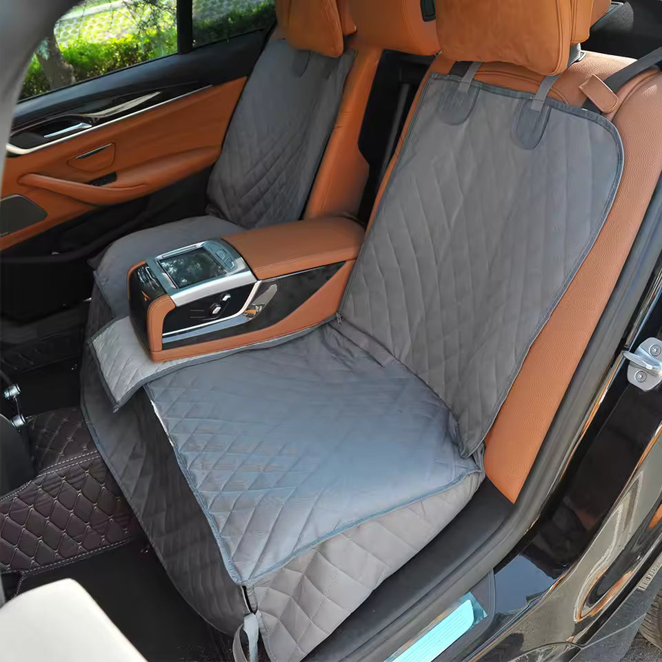Luxora Waterproof Dog Car Seat Cover - Hammock Style Non-Slip Back Seat Protector