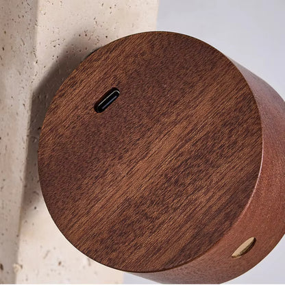 Royelux Modern Travertine and Wood Wall Sconce -  Japandi Wabi Sabi Design