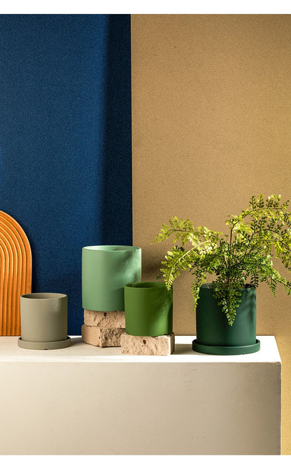 Royaleva All The Bright Colors Planter with Saucer Set