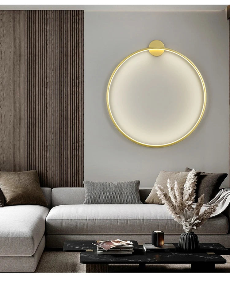 Lumora Premium Circular LED Wall Light with Halo Ambient Glow