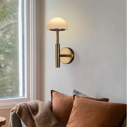 Royelux Rechargeable Alabaster Wall Sconce - Cordless LED Lamp for Bathroom & Hotel Design
