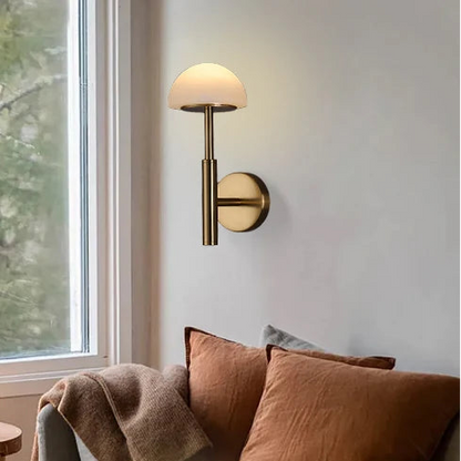 Royelux Rechargeable Alabaster Wall Sconce - Cordless LED Lamp for Bathroom & Hotel Design