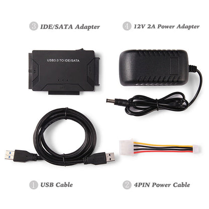 Luxora USB 3.0 to IDE/SATA Hard Drive Adapter for Easy File Recovery