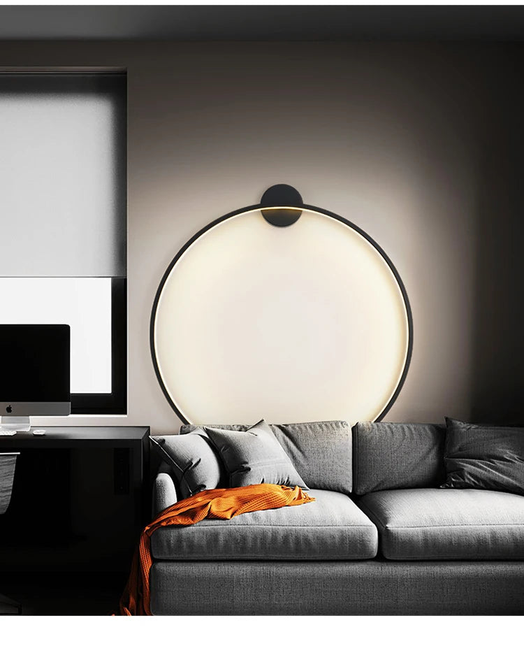 Lumora Premium Circular LED Wall Light with Halo Ambient Glow
