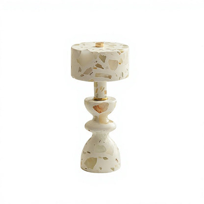 RoyaleGlow Minimalist Marble LED Table Lamp with USB Charging Port