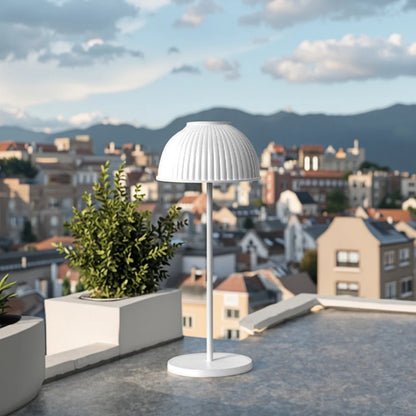 RoyaleGlow Modern Dome LED Table Lamp - Cordless, Dimmable Touch Control for Reading & Decor
