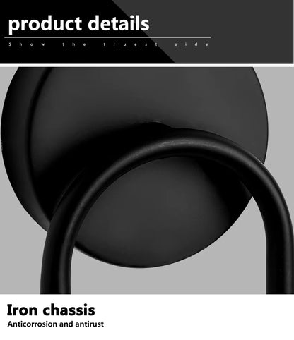 Royelux Modern LED Wall Sconce - Minimalist Round Design for Bedroom, Living Room
