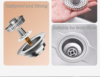 Lumora Kitchen Sink Drain Strainer 3-in-1 Premium Design