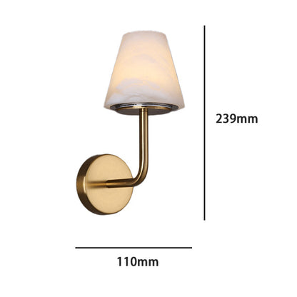 RoyaleGlow Wireless Alabaster Wall Sconce - Rechargeable LED Lamp with Remote Control