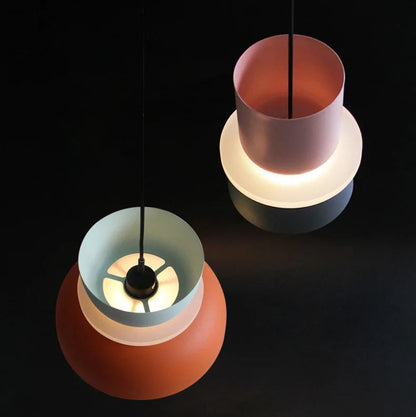LuxRoyale Opal Rainbow Art Deco Pendant Light, Contemporary Fixture for Dining Rooms and Living Spaces