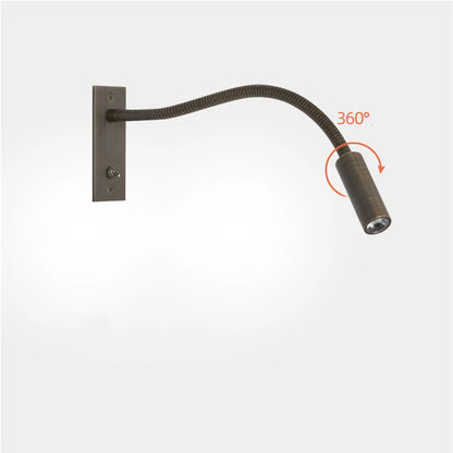 Royallure Adjustable Reading Light for Bedside - Wall Mounted Gooseneck Wall Lamp