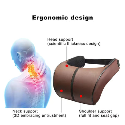 Luxora Ergonomic Car Neck Pillow for Comfort and Headrest Support - Ideal for Long Drives