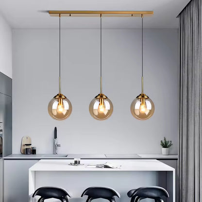 Luxora Modern Nordic LED Glass Pendant Lamp for Kitchen and Dining Room