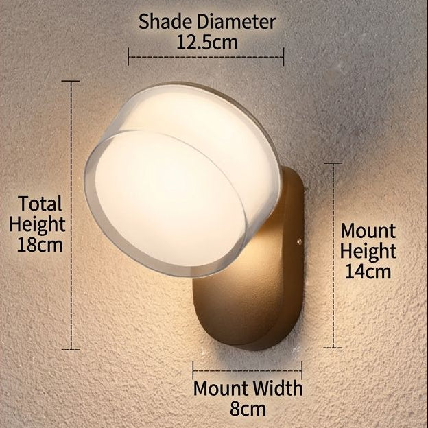 RoyaleGlow Outdoor Waterproof  Wall Light with Motion Sensor for Garden, Fence, Patio & Balcony