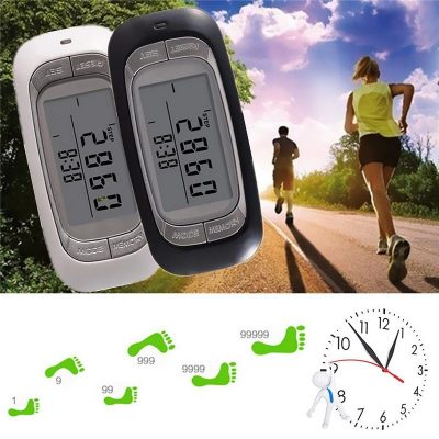 Luxora Walking 3D Pedometer with Clip and Strap Plus 30 Days Memory Accurate Step Counter