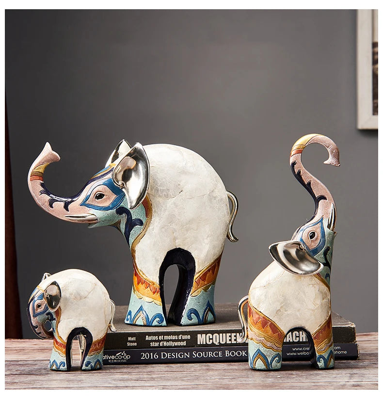 RoyaleGlow Elephant Love Statue, Feng Shui Elephant Figurine for Home Decor