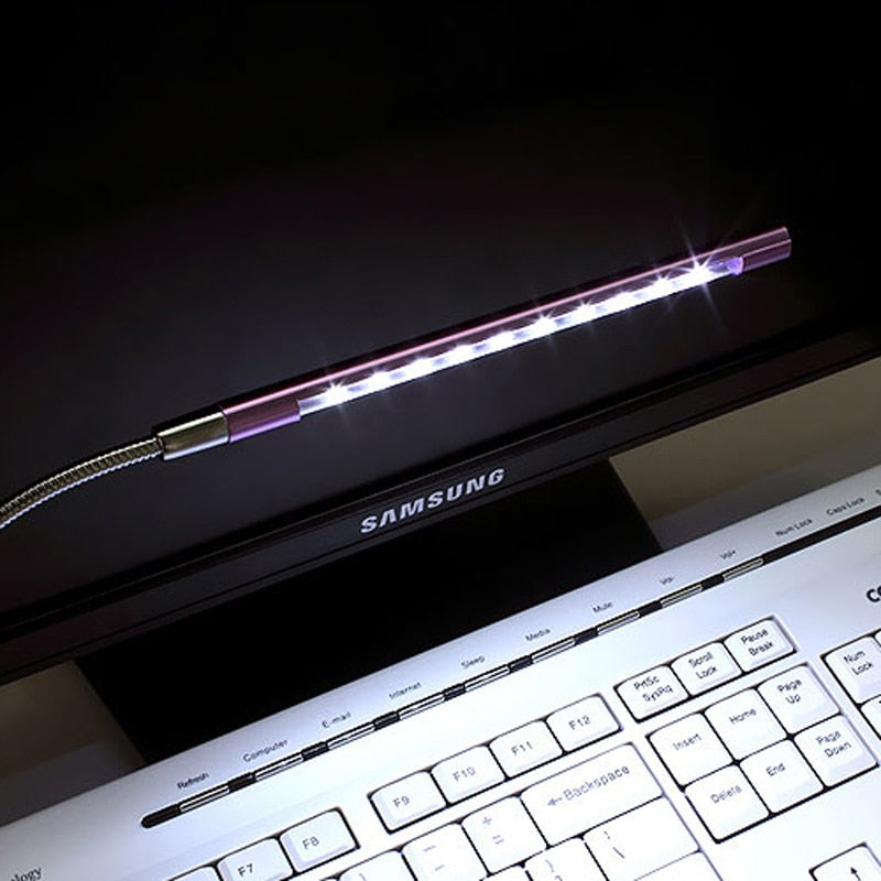 RoyaleGlow USB Keyboard Light - Flexible LED Lamp for Keyboard - Silver