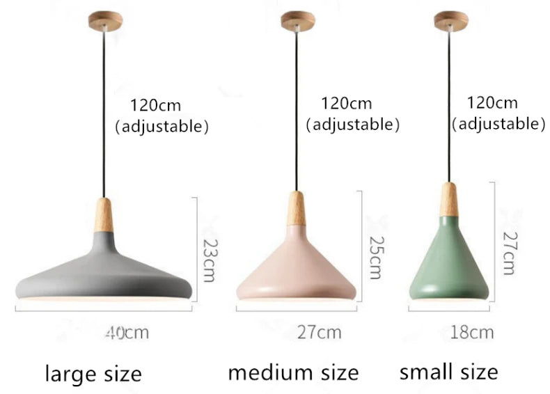 LuxRoyale French Macaron Conical Metal Pendant Lamp With Vibrant Colors