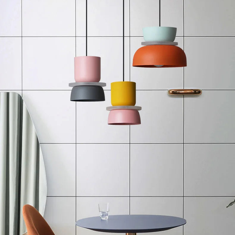 LuxRoyale Opal Rainbow Art Deco Pendant Light, Contemporary Fixture for Dining Rooms and Living Spaces
