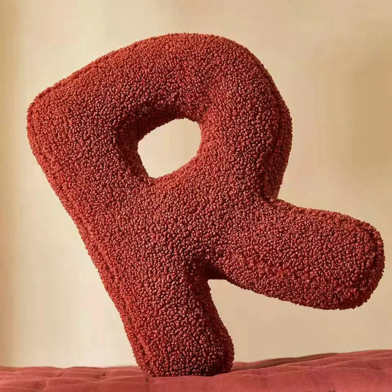 Luxora Velvet Alphabet Cushion for Personalized Home Decor - Soft and Stylish