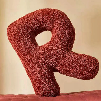Luxora Velvet Alphabet Cushion for Personalized Home Decor - Soft and Stylish