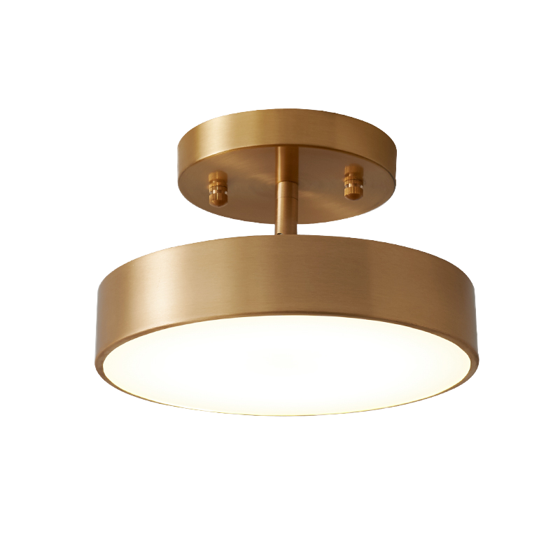LuxRoyale Modern Gold LED Ceiling Spotlight - Dimmable Rotating Directional Flush Mount