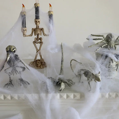 Halloween Animal Skeleton Ornaments Garden Festival Decorations Secret Room Simulation Plastic Crow Rat Skeleton Decoration Prop 4