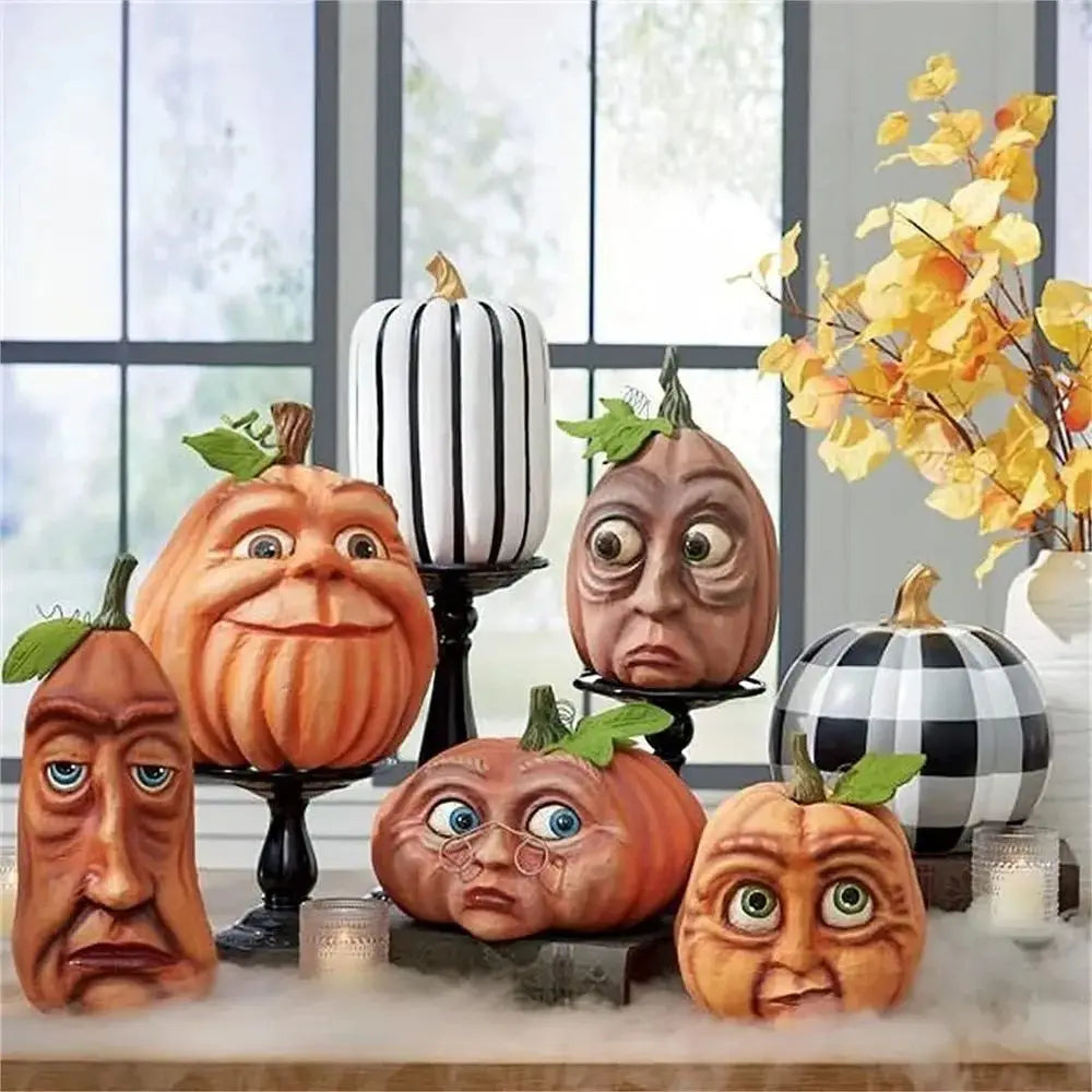 Halloween Atmosphere Outdoor Decoration Props Ghost Party Mutated Pumpkin Head Courtyard Decorationindoor Garden Accessories 2