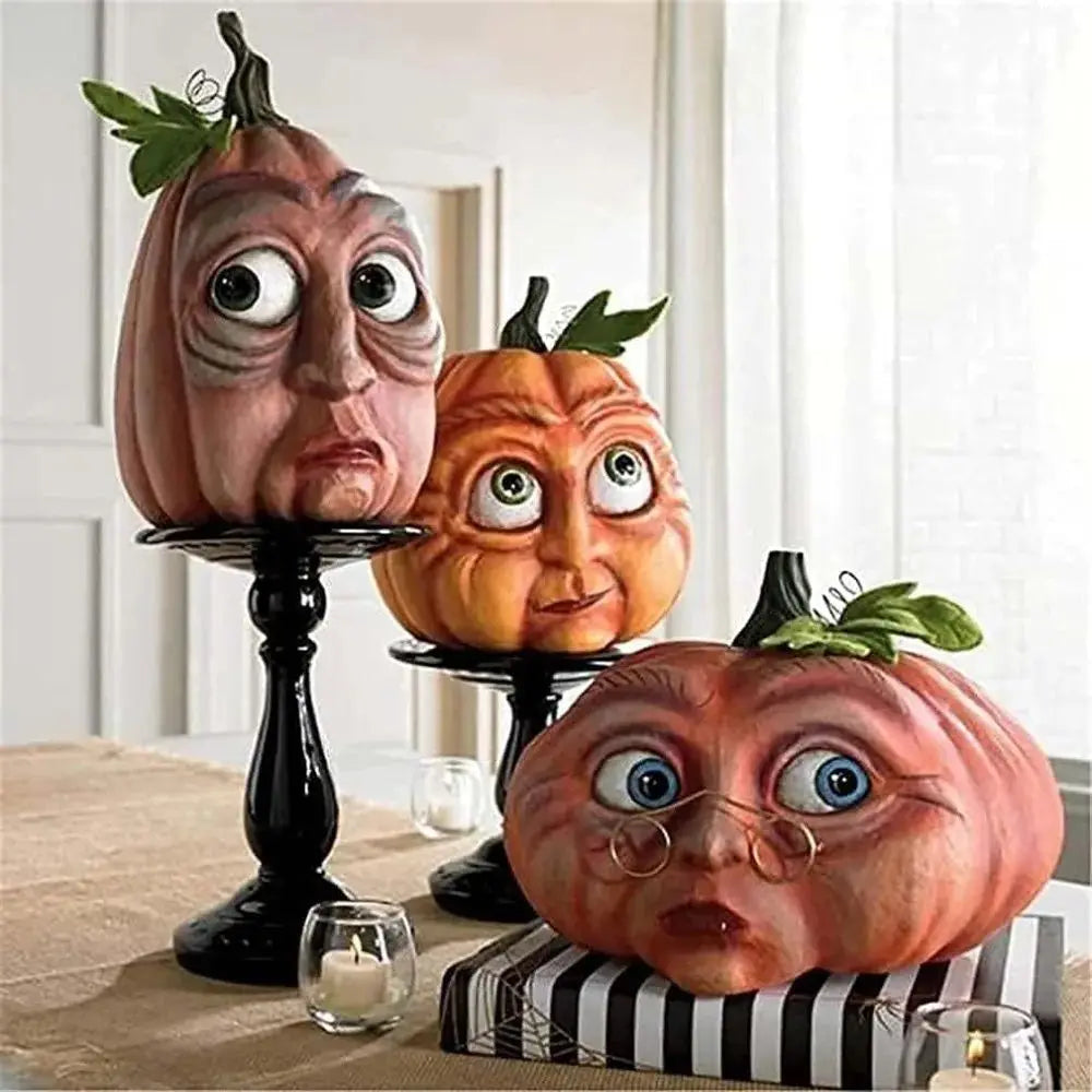 Halloween Atmosphere Outdoor Decoration Props Ghost Party Mutated Pumpkin Head Courtyard Decorationindoor Garden Accessories 3