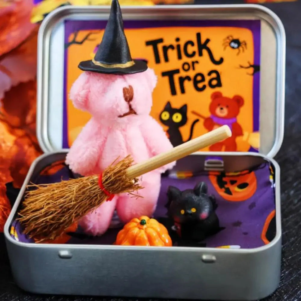 Halloween Bear Pocket Bear Broom Pumpkin Surprise Gift Box Candy Bag Fillers Halloween Party Supplies Gifts ﻿ 1