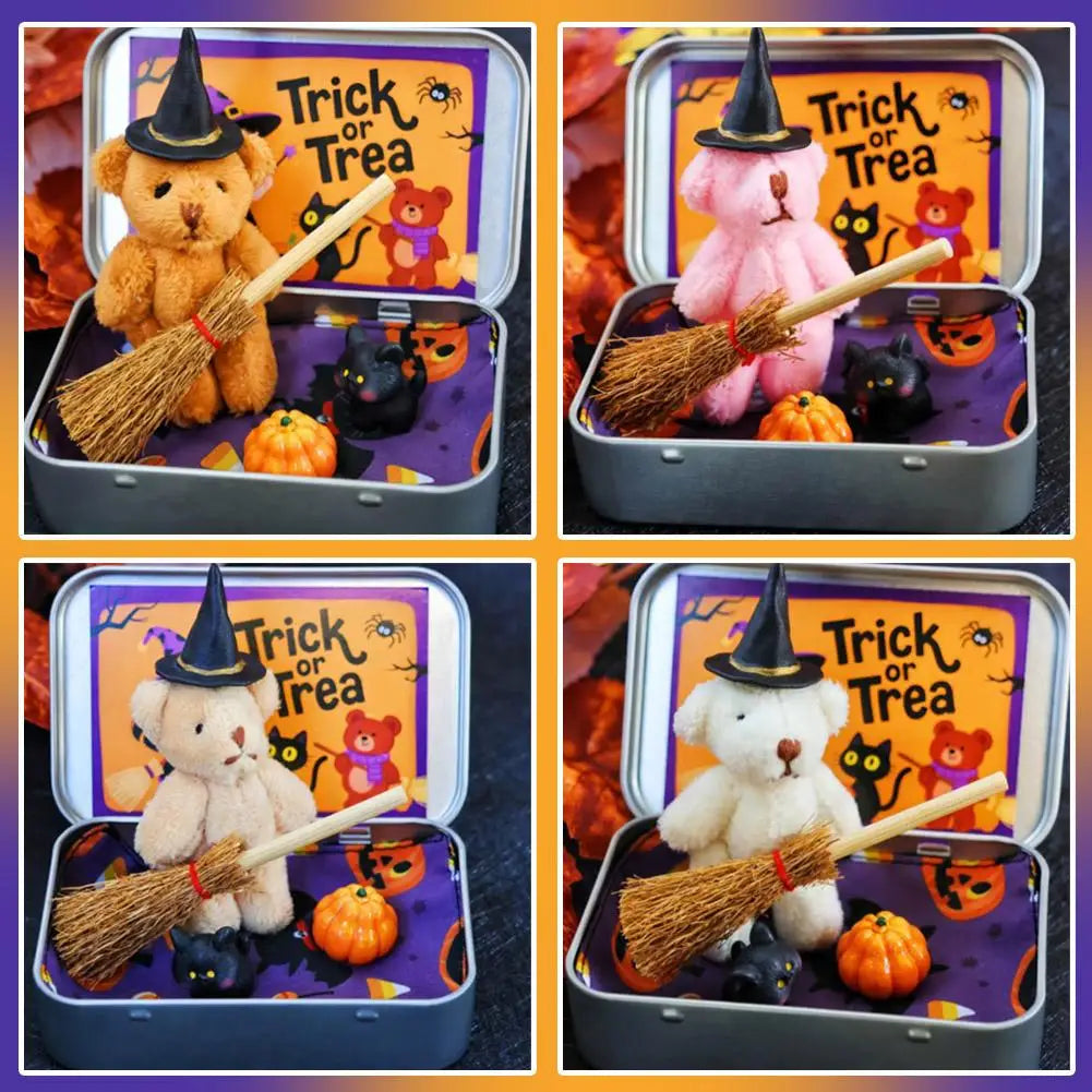 Halloween Bear Pocket Bear Broom Pumpkin Surprise Gift Box Candy Bag Fillers Halloween Party Supplies Gifts ﻿ 2