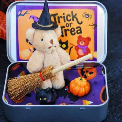 Halloween Bear Pocket Bear Broom Pumpkin Surprise Gift Box Candy Bag Fillers Halloween Party Supplies Gifts ﻿ 3