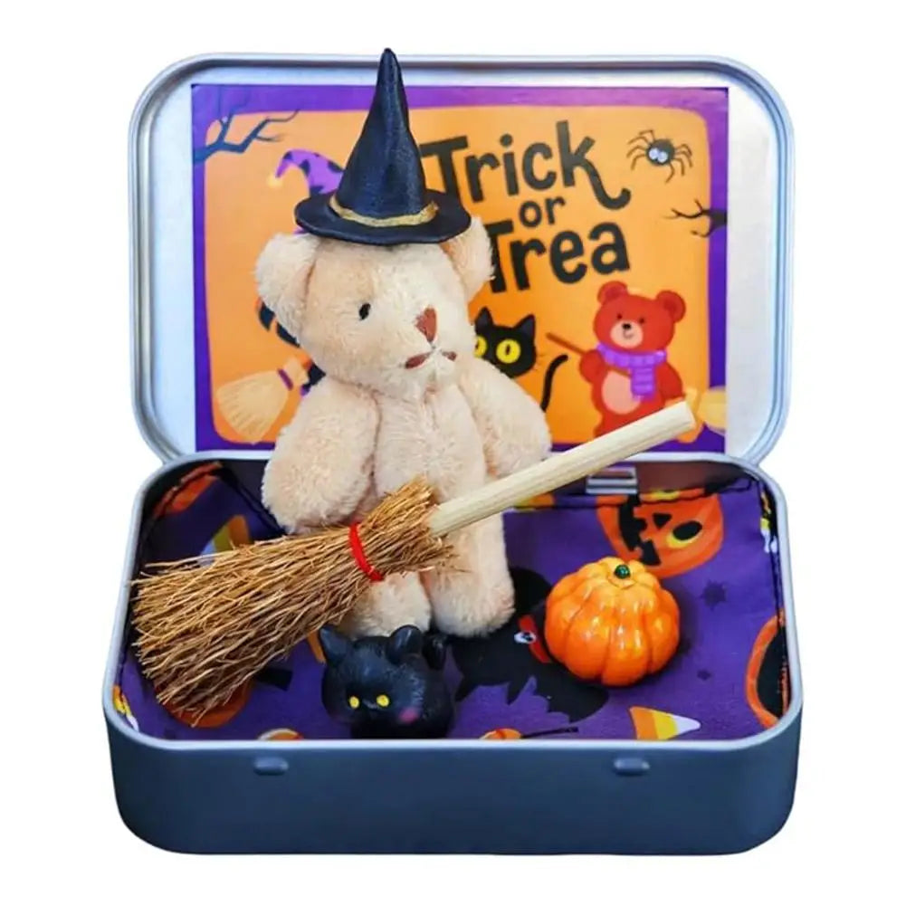 Halloween Bear Pocket Bear Broom Pumpkin Surprise Gift Box Candy Bag Fillers Halloween Party Supplies Gifts ﻿ 6