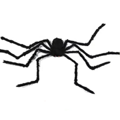 Halloween Big Plush Spider Horror Halloween Decoration Party Prop Outdoor Giant Spider Decor 30-200cm Chamber Prank Black Spider 11