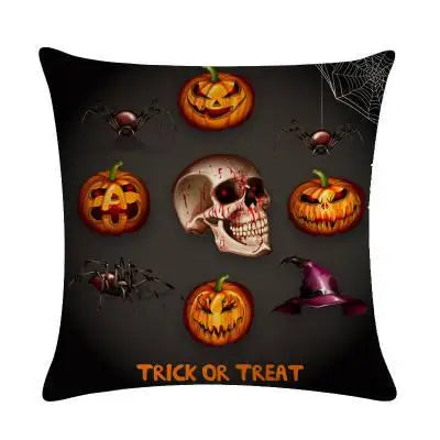 Halloween Christmas Witch Print Pattern Cushion Cover Home Living Room Sofa Car Decoration Square Throw Pillow 12
