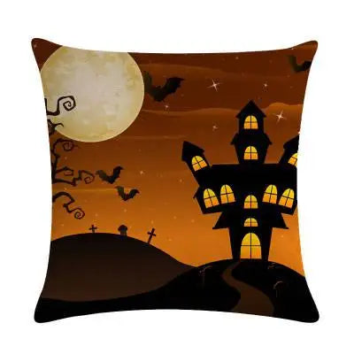 Halloween Christmas Witch Print Pattern Cushion Cover Home Living Room Sofa Car Decoration Square Throw Pillow 17