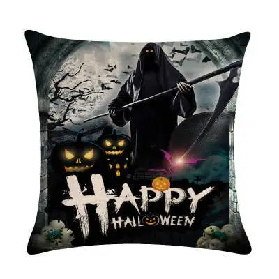 Halloween Christmas Witch Print Pattern Cushion Cover Home Living Room Sofa Car Decoration Square Throw Pillow 18