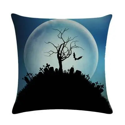 Halloween Christmas Witch Print Pattern Cushion Cover Home Living Room Sofa Car Decoration Square Throw Pillow 8