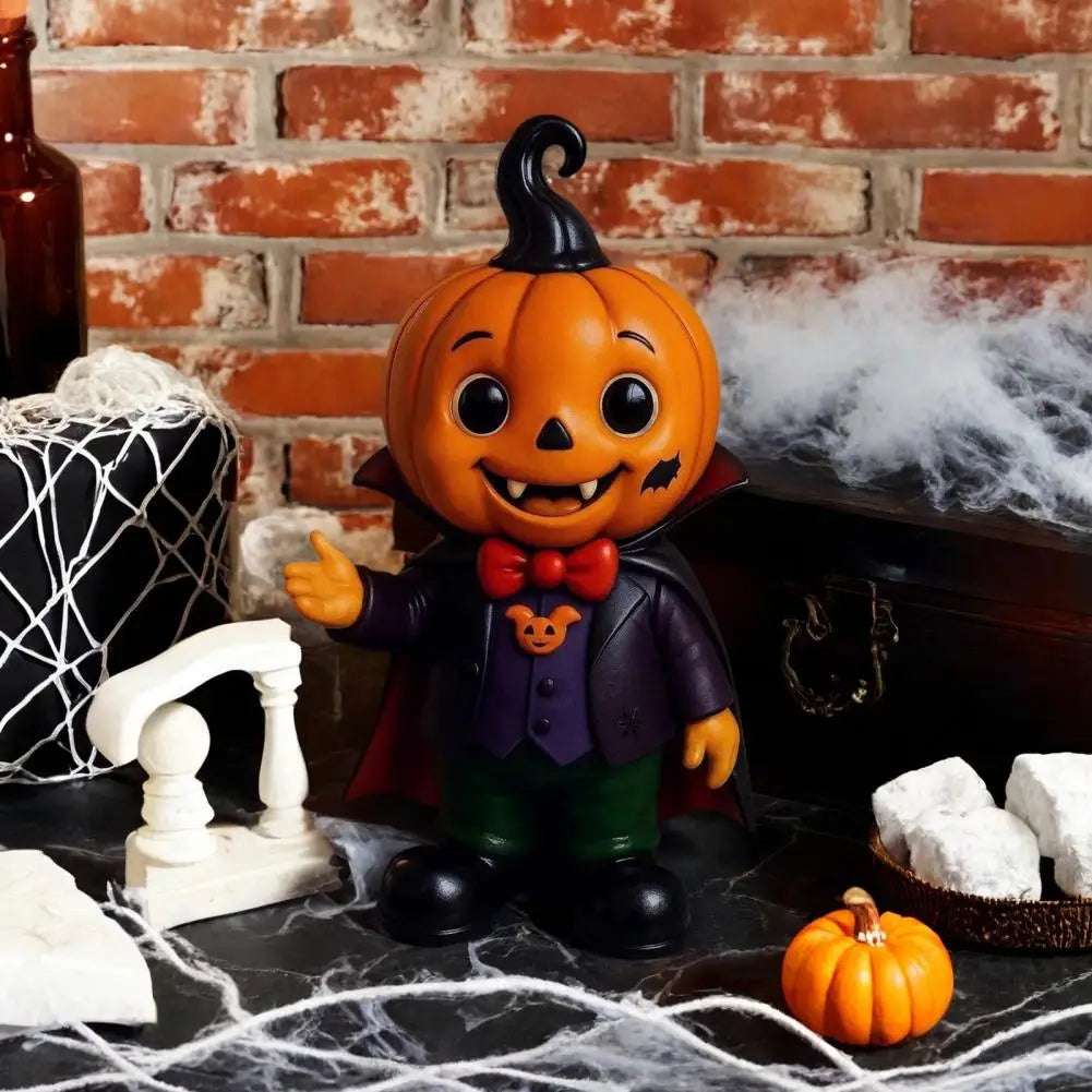 Halloween Decor Figurine Cute Pumpkin Kid Spooky Halloween Pumpkin Kid Figurines for Indoor Outdoor Home Decor 1