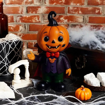 Halloween Decor Figurine Cute Pumpkin Kid Spooky Halloween Pumpkin Kid Figurines for Indoor Outdoor Home Decor 1
