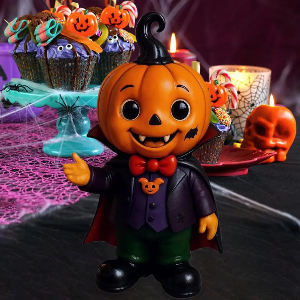 Halloween Decor Figurine Cute Pumpkin Kid Spooky Halloween Pumpkin Kid Figurines for Indoor Outdoor Home Decor 2