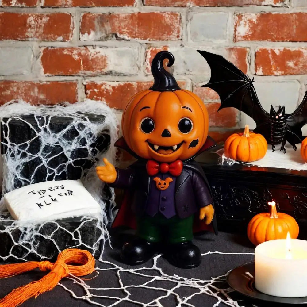 Halloween Decor Figurine Cute Pumpkin Kid Spooky Halloween Pumpkin Kid Figurines for Indoor Outdoor Home Decor 3