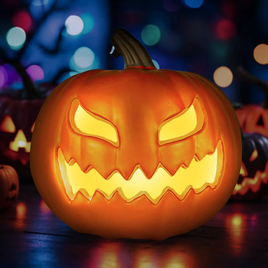 Halloween Decor Pumpkin Lights - Jack O Lantern Pumpkin Decor Indoor and Outdoor - Vintage Style Hollow Lighted Pumpkin 0