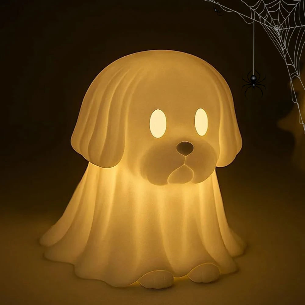Halloween Decoration Glowing Ghost Dogs with LED Ghost Dog Light for Dog Lovers Home Decor 4