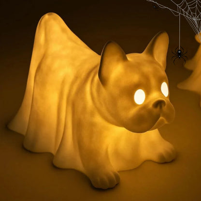 Halloween Decoration Glowing Ghost Dogs with LED Ghost Dog Light for Dog Lovers Home Decor 8