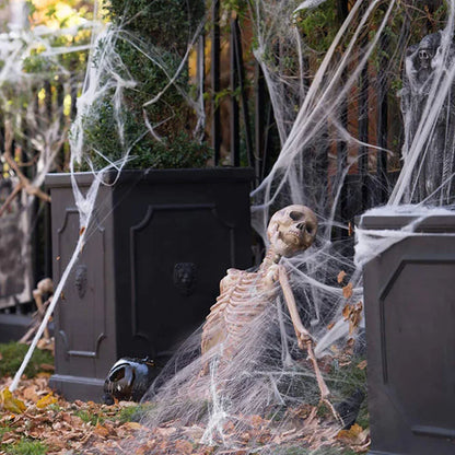Halloween Decoration Spider Web,Artificial Spider Web,Stretchy Cobweb With Spider,Horror Gothic Haunted House Home Decor 3