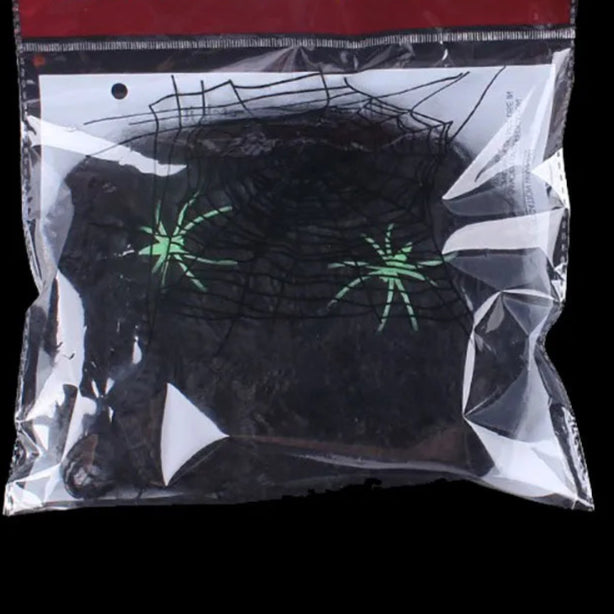 Halloween Decoration Spider Web,Artificial Spider Web,Stretchy Cobweb With Spider,Horror Gothic Haunted House Home Decor 6