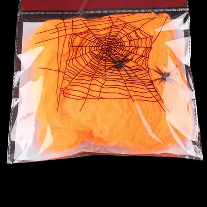 Halloween Decoration Spider Web,Artificial Spider Web,Stretchy Cobweb With Spider,Horror Gothic Haunted House Home Decor 7