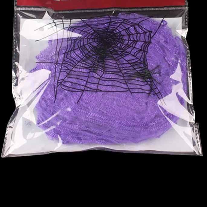 Halloween Decoration Spider Web,Artificial Spider Web,Stretchy Cobweb With Spider,Horror Gothic Haunted House Home Decor 8