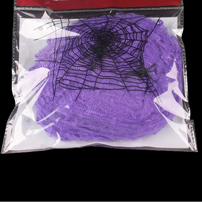 Halloween Decoration Spider Web,Artificial Spider Web,Stretchy Cobweb With Spider,Horror Gothic Haunted House Home Decor 8